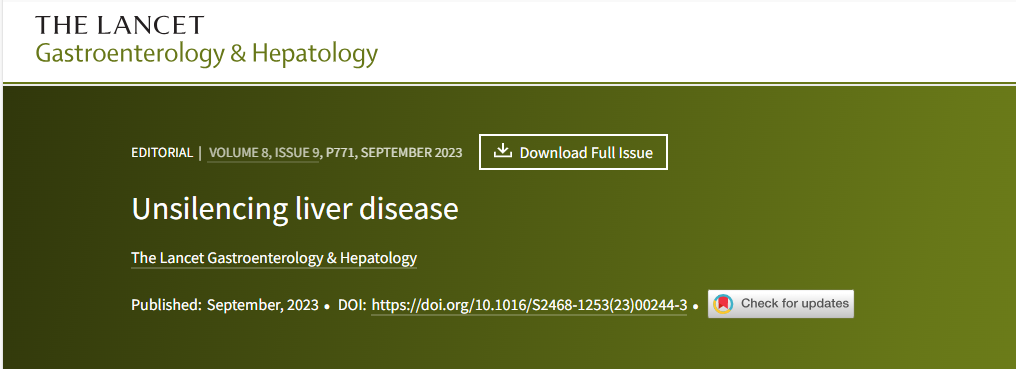 柳叶刀最新社评：让肝病不再沉默，大力推动FibroScan的普及性